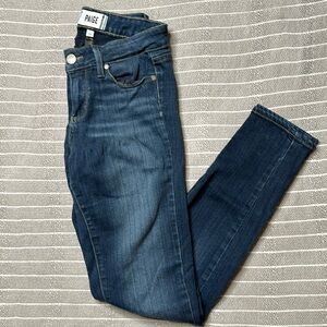 Paige Women’s Jean Verdugo ankle size 25 dark indigo wash with fade soft stretch
